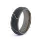 Preview: 8 mm schwarzer Titanring mit geschmiedetem Carbon-Finish - Carus Black